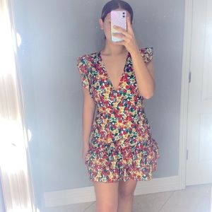 Floral Dress with open back